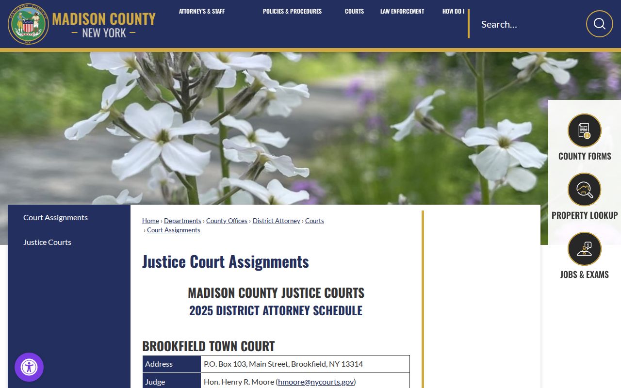 Madison County criminal court case assignments and calendars